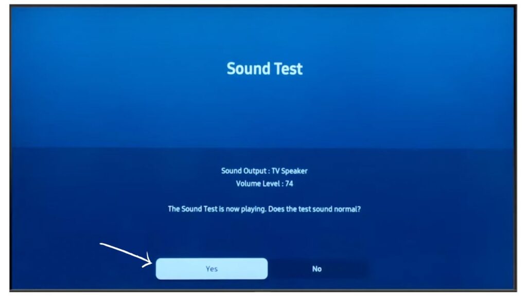 Run the Built-In Audio Diagnostic Test on Samsung tv